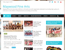 Tablet Screenshot of maywoodfinearts.org